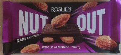 Шоколад "Nut Out" чорний, з підсоленим цілим мигдалем
