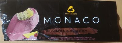 Морозиво "Monaco Mango-Ruby", зі смаком манго та суниці, з комбінованим складом сировини