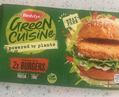 Green crusine burgers chicken