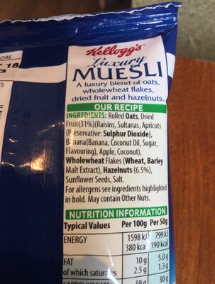 Kelloggs Luxury Muesli Portion Pack