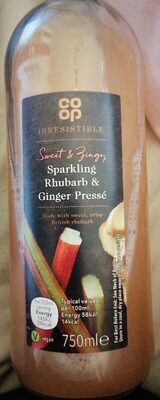 Sparkling rhubarb and ginger presse