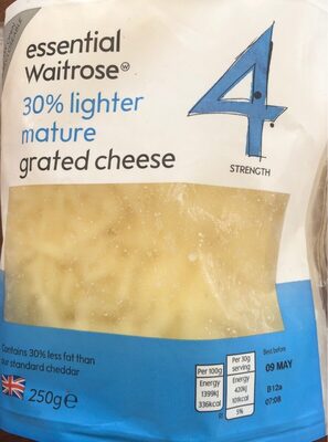 30% lighter mature grated cheese