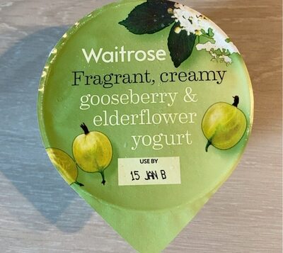 Gooseberry and elderflower yogurt
