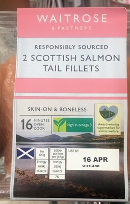 2 Scottish Salmon Tail Fillets