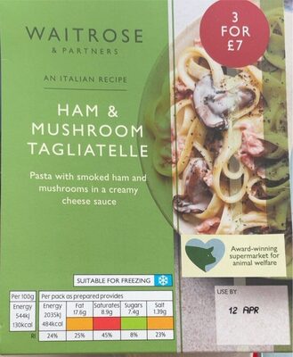 Ham and Mushroom Tagliatelle