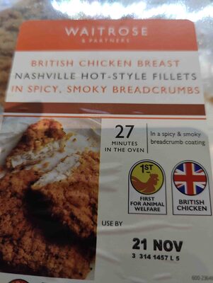 Chicken breast Nashville hot style fillets