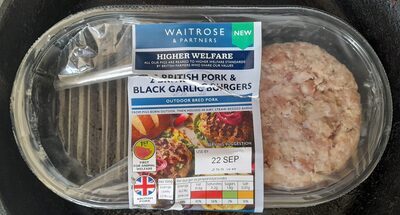 pork and black garlic burger