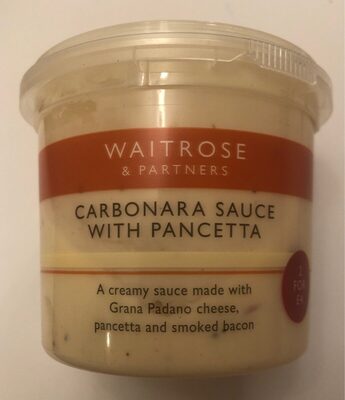 Carbonara sauce with pancetta