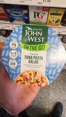 Italian Tuna Pasta Salad in a basil dressing