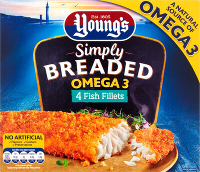 Young's Simply Breaded Omega 3 4 Fish Fillets