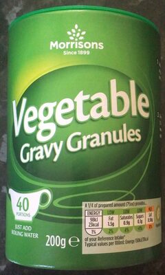 Vegetables gravy granules