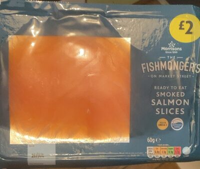 Smoked salmon slices