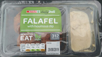 Falafel with houmous dip