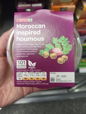 Moroccan inspired houmous.