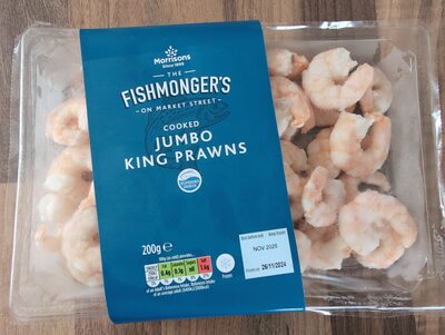 Cooked Jumbo King Prawns