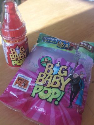 BIG BABY POP Mega Sour Twin pack Fraise acidulée + Framboise bleue acidulée