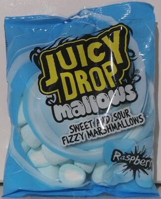 Juicy Drop Mallows Sweet and Sour Fizzy Marshmallows Raspberry