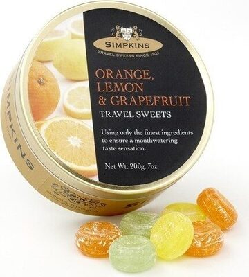 ORANGE, LEMON & GRAPEFRUIT DROPS Made by: Simpkins