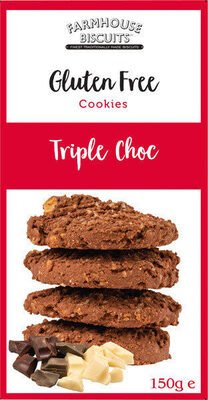 Cookies con chips de triple chocolate sin gluten