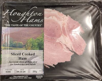 Sliced cooked ham