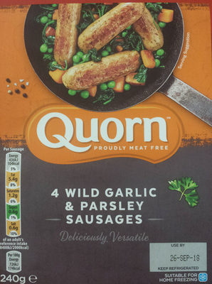 Quorn 4 wild and Parsley sausages