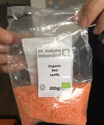 Organic red lentils