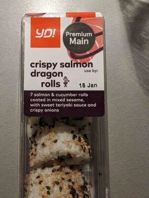 Crispy Salmon Dragon rolls