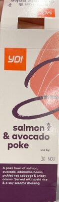 Salmon and avocado poke