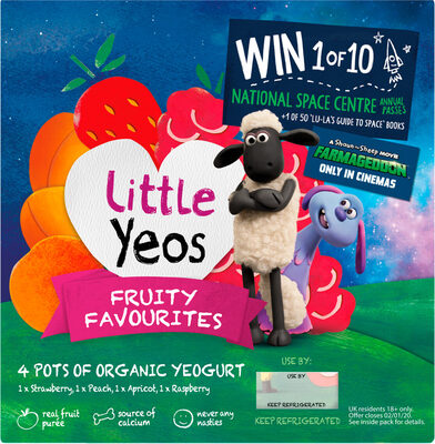 Family Farm Little Yeos Fruity Favourites Yogurt 4 x (360g)