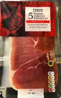 5 spanish serrano ham slices