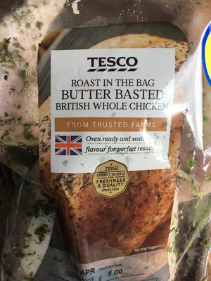 Whole chicken. Roast in the bag. Butter basted