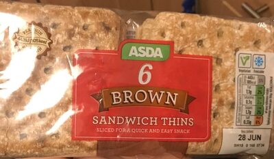 6 Brown Sandwich Thins