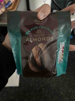 70% Dark Chocolate Dusted Almonds