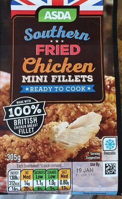Southern fried mini chicken fillets