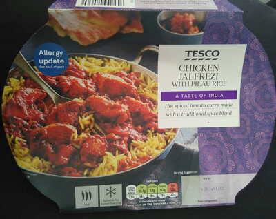 Chicken jalfrezi with pilau rice