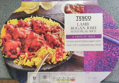 Lamb rogan josh with pilau rice