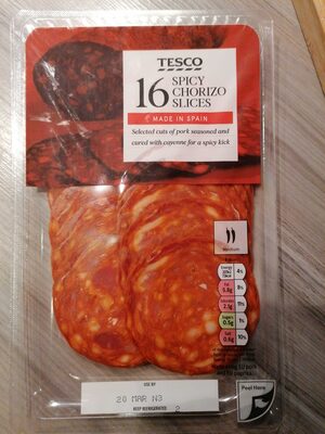 Tesco Spicy Chorizo Slices