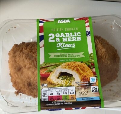 2 garlic herbs kievs