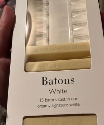 NOHEL Chocolat Batons White 15 batons cast in our