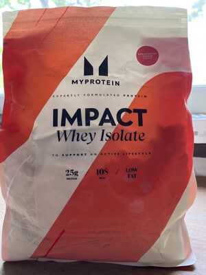 Impact Whey Isolate, Erdbeersahne, Beutel