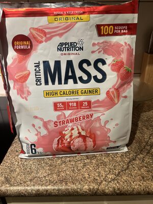 Critical Mass High Calorie Gainer Strawberry Flavour