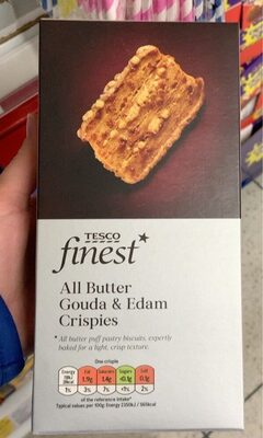 Tesco finest gouda & edam crispies 90g