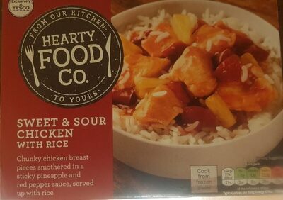 Sweet & sour chicken  with  rice