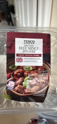 BRITISH BEEF MINCE 20% FAT