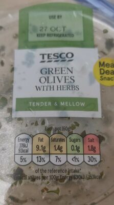 Green Olives with Herbs