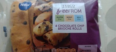 Free from chocolate chip brioche rolls