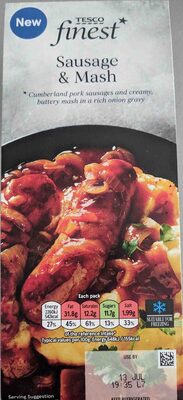 TESCO finest * Sausage & Mash *Succulent Cumberlan