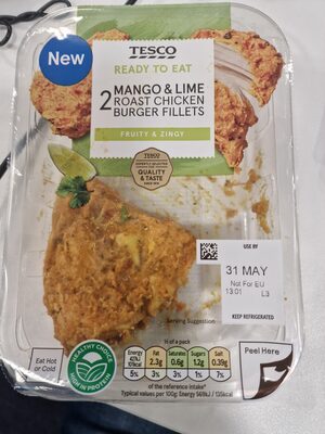 Mango & Lime Roast Chicken Burger Fillets