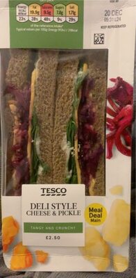 Deli style cheese and pickle
