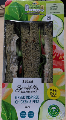 Greek Inspired Chicken & Feta Sandwich